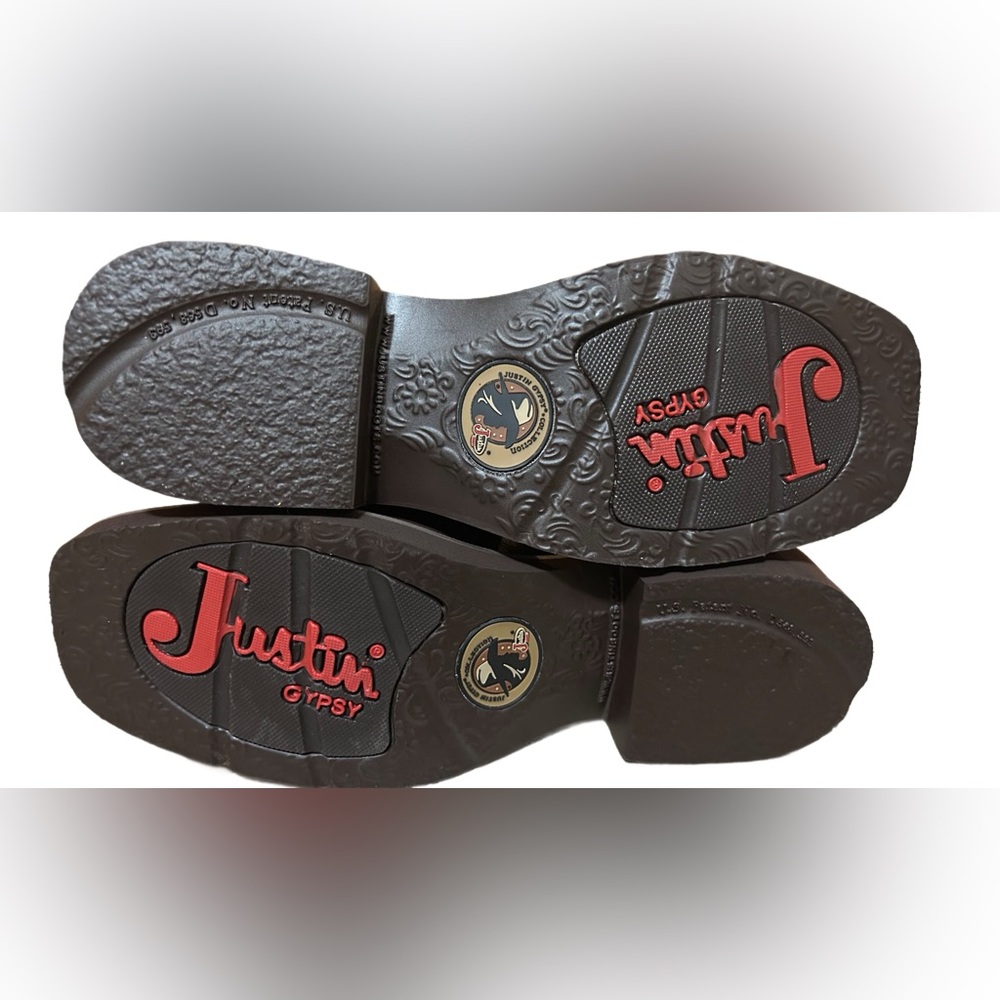 NWT Justin Square Toe Riding Boots Gypsy Collection - Picture 4 of 7